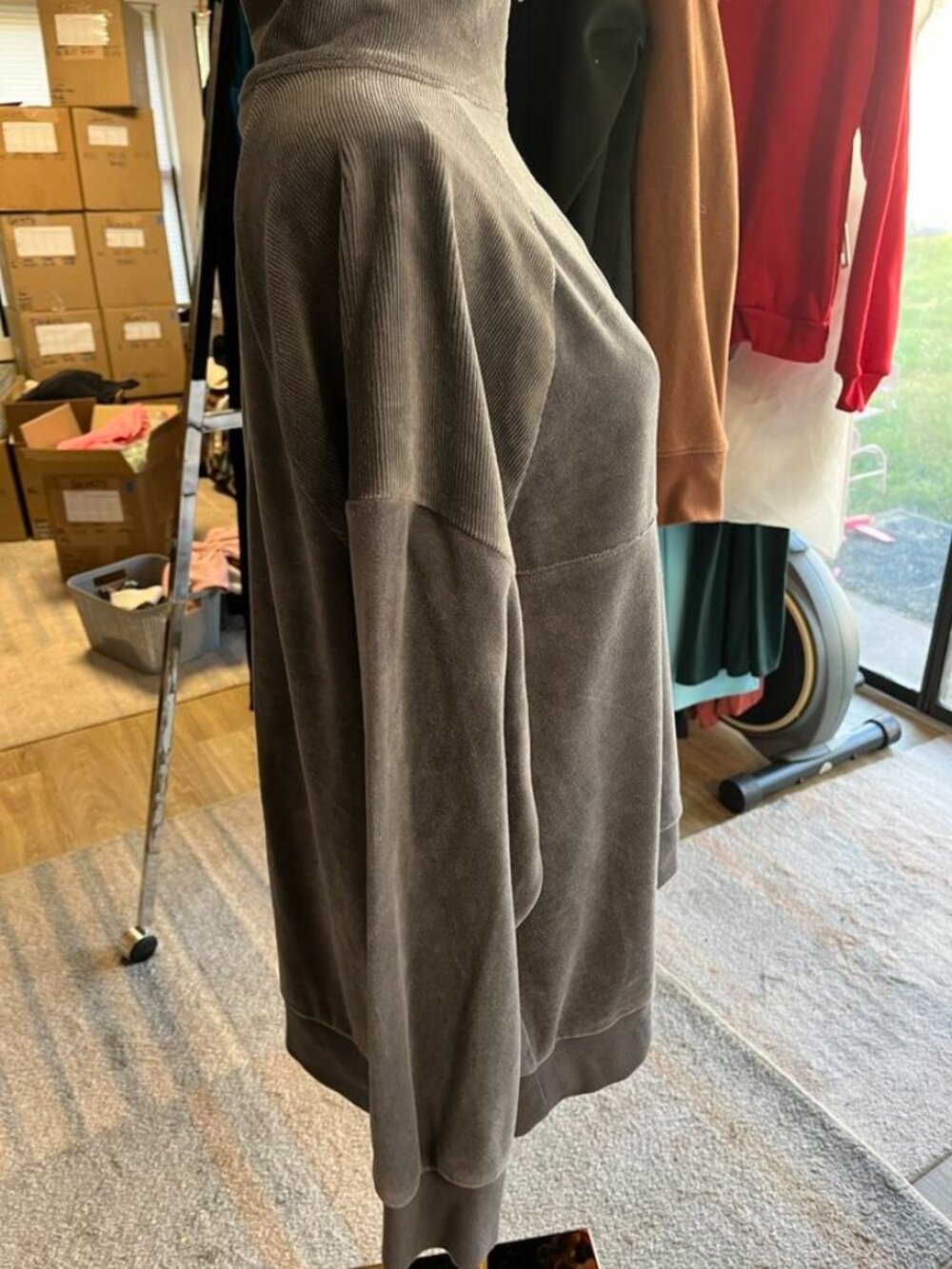 3/$20 Bundle 🌈Wild Fable Gray Velour Quarter Zip Oversized Sweatshirt L - Picture 12 of 12